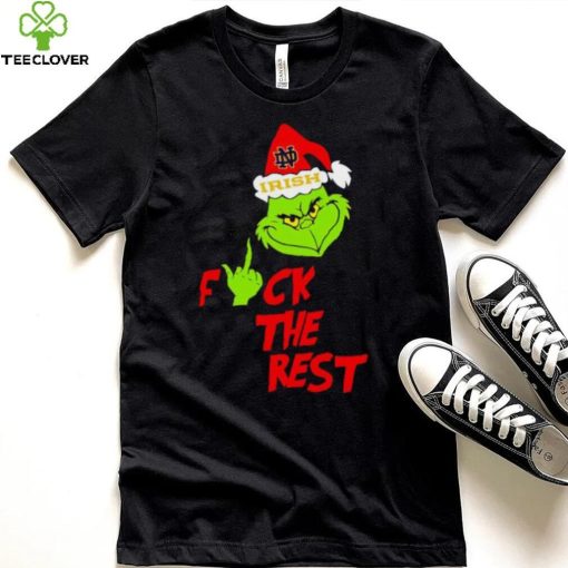 Notre Dame Fighting Irish Santa Grinch fuck the rest hoodie, sweater, longsleeve, shirt v-neck, t-shirt