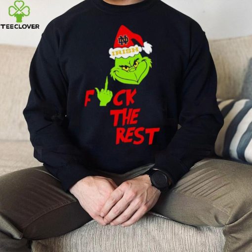 Notre Dame Fighting Irish Santa Grinch fuck the rest hoodie, sweater, longsleeve, shirt v-neck, t-shirt