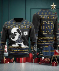 Notre Dame Fighting Irish Snoopy Dabbing Holiday Party Ugly Christmas Sweater, Ugly Sweater, Christmas Sweaters, Hoodie, Sweatshirt, Sweater