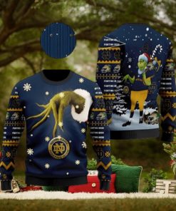Notre Dame Fighting Irish Team Grinch Ugly Christmas Sweater Cute Christmas Gift