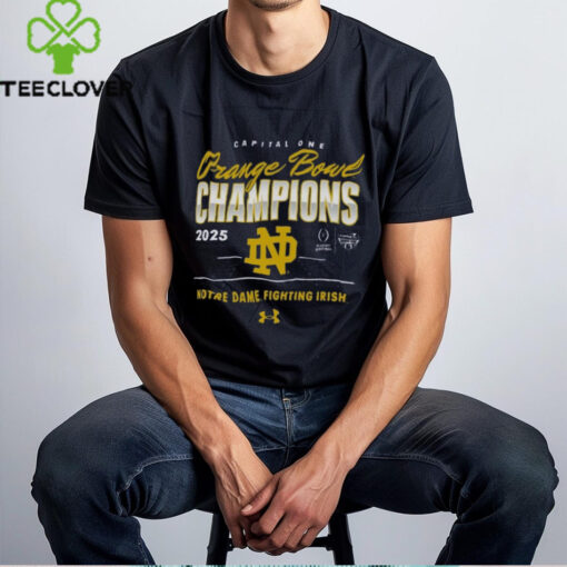 Notre Dame Fighting Irish Under Armour College Football Playoff 2025 Orange Bowl Champions T Shirt
