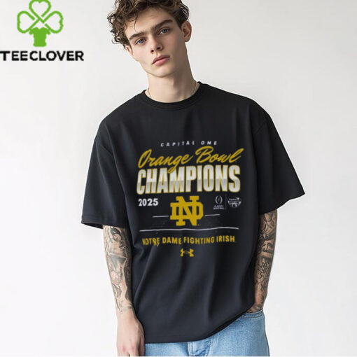 Notre Dame Fighting Irish Under Armour College Football Playoff 2025 Orange Bowl Champions T Shirt