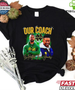 Notre Dame Fighting Irish our coach is hotter than yours graphic shirt