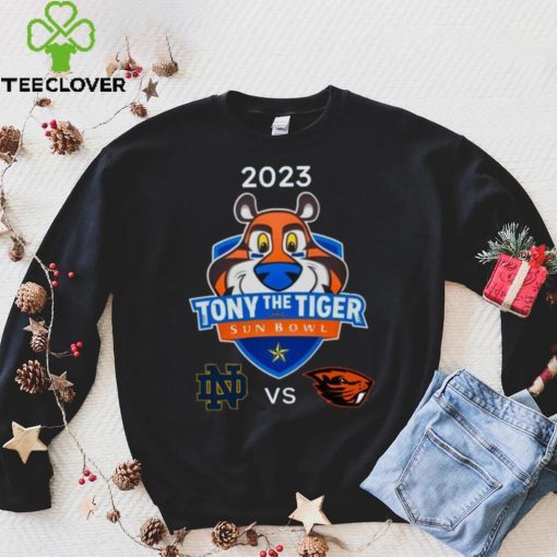 Notre Dame Fighting Irish vs Oregon State Beavers 2023 Tony The Tiger Sun Bowl hoodie, sweater, longsleeve, shirt v-neck, t-shirt