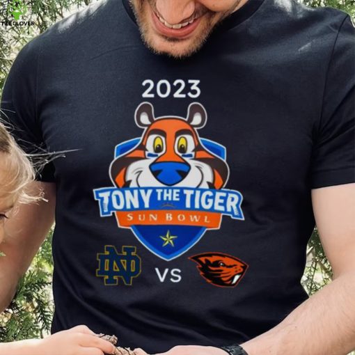 Notre Dame Fighting Irish vs Oregon State Beavers 2023 Tony The Tiger Sun Bowl hoodie, sweater, longsleeve, shirt v-neck, t-shirt