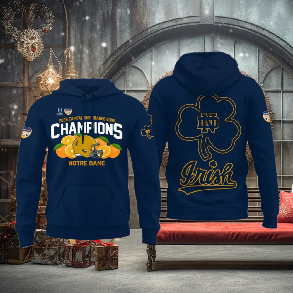 Notre Dame Football Winner 2025 Orange Bowl Champions Fans Favorites Logo Teams Hoodie Notre Dame Football Winner 2025 Orange Bowl Champions Fans Favorites Logo Teams Hoodie