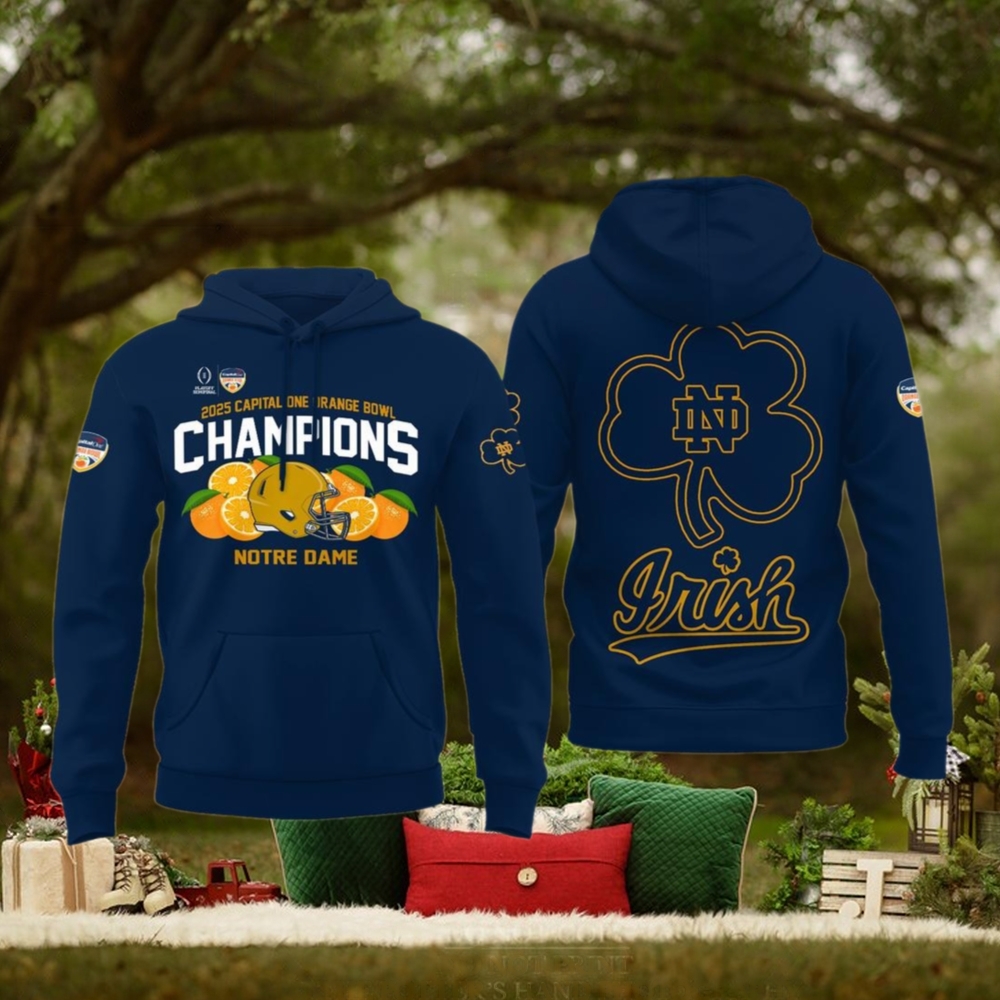 Notre Dame Football Winner 2025 Orange Bowl Champions Fans Favorites Logo Teams Hoodie Notre Dame Football Winner 2025 Orange Bowl Champions Fans Favorites Logo Teams Hoodie