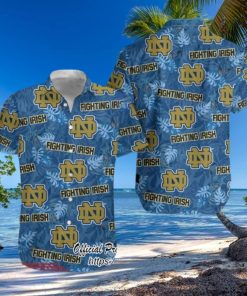 Notre Dame Logo Fighting Irish NCAA Tropical Hawaiian Shirt
