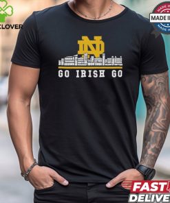 Notre Dame Skyline 2024 Notre Dame Fighting Irish Go Irish Go Players Name shirt