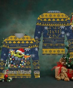 Notre Dame Xmas Sweater Stunning Baby Yoda Notre Dame Christmas Gift