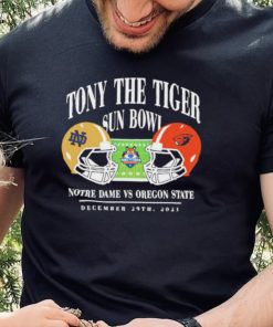 Notre dame fighting irish vs Oregon state beavers 2023 tony the tiger sun bowl hoodie, sweater, longsleeve, shirt v-neck, t-shirt