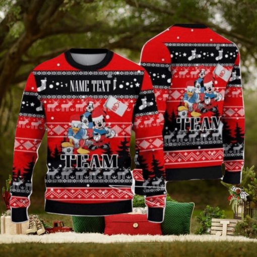 Nottingham Forest FC Disney Team Custom Name Ugly Christmas Sweater Special Gift For Fans