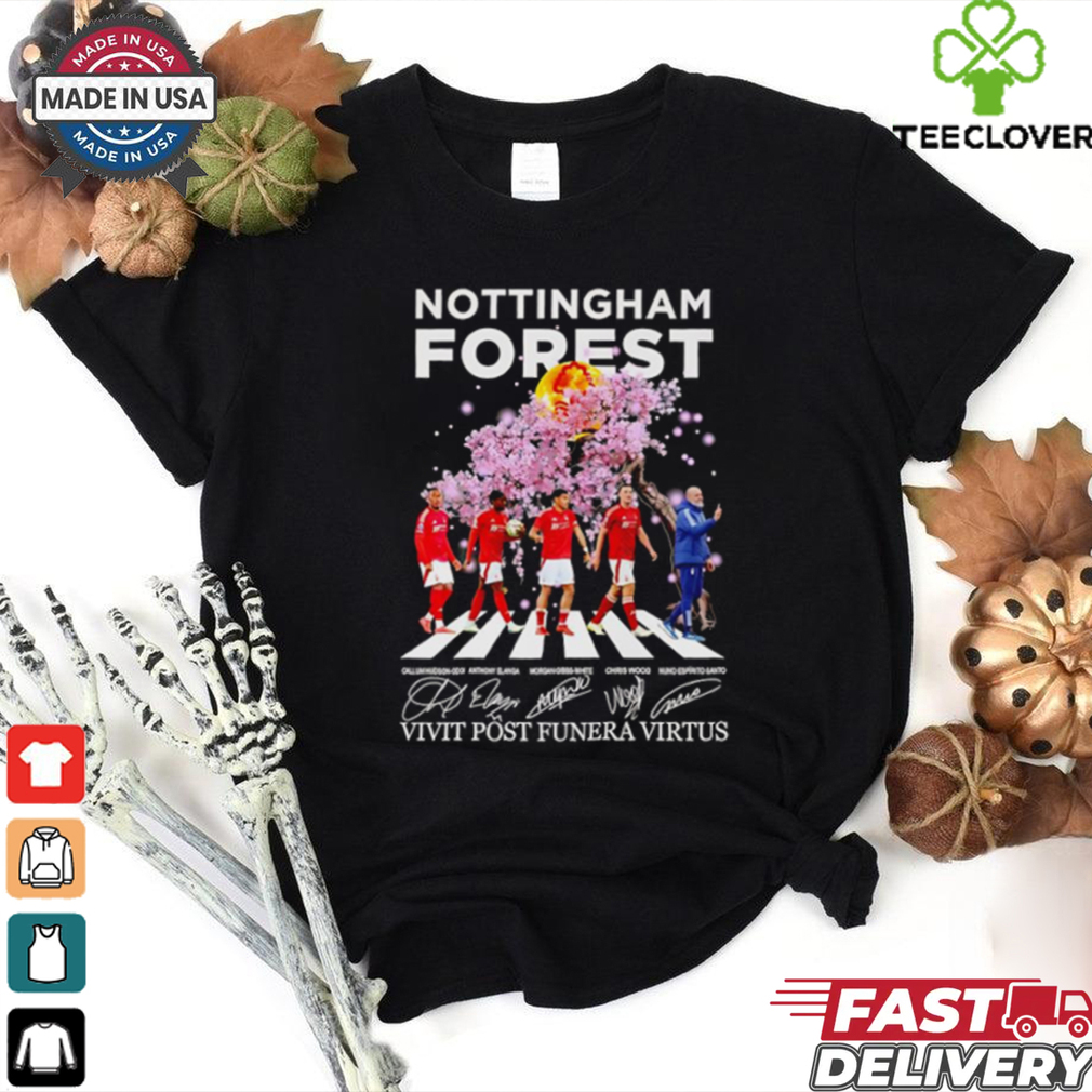 Nottingham Forest cherry blossom Abbey Road vivit post funera virtus shirt Nottingham Forest cherry blossom Abbey Road vivit post funera virtus shirt