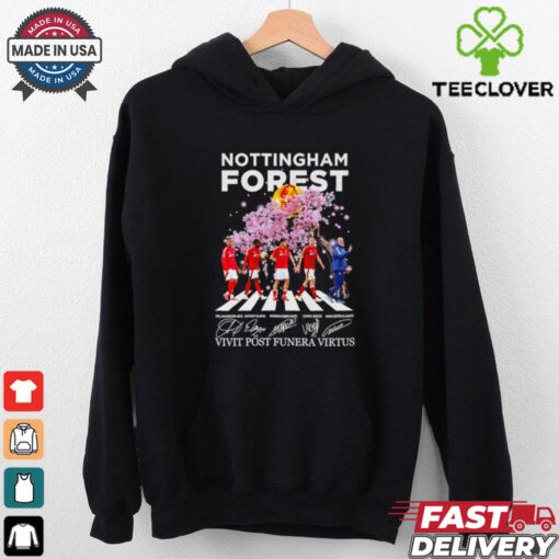 Nottingham Forest cherry blossom Abbey Road vivit post funera virtus shirt