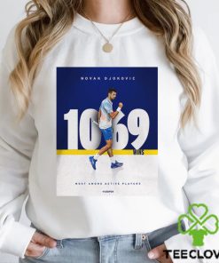Novak Djokovic 1069 Wins Most Among Active Players Classic T Shirt