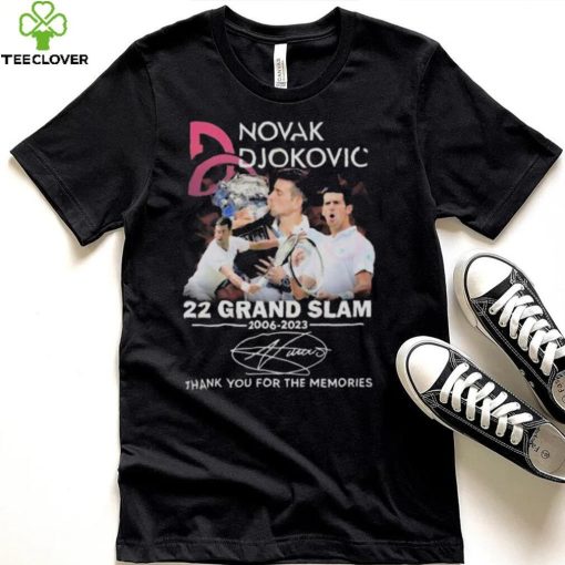 Novak Djokovic 22 Grand Slam 2006 – 2023 Thank You For The Memories T Shirt