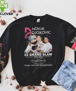 Novak Djokovic 22 Grand Slam 2006 – 2023 Thank You For The Memories T Shirt