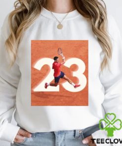 Novak Djokovic 23 Grand Slam Titles Tennis Fan T Shirt
