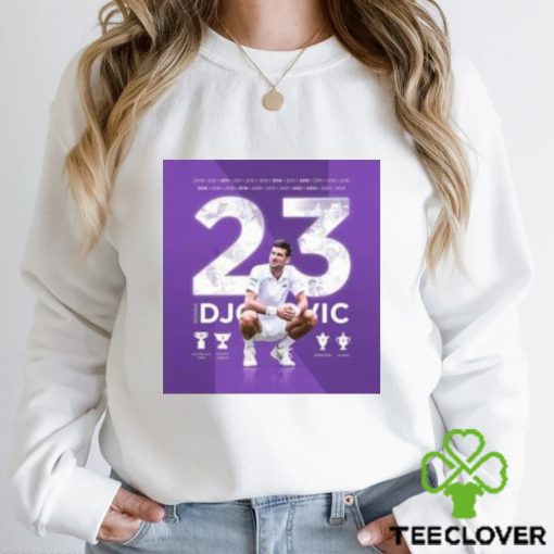 Novak Djokovic 23 Grand Slam Titles Tennis Sports Fan T Shirt