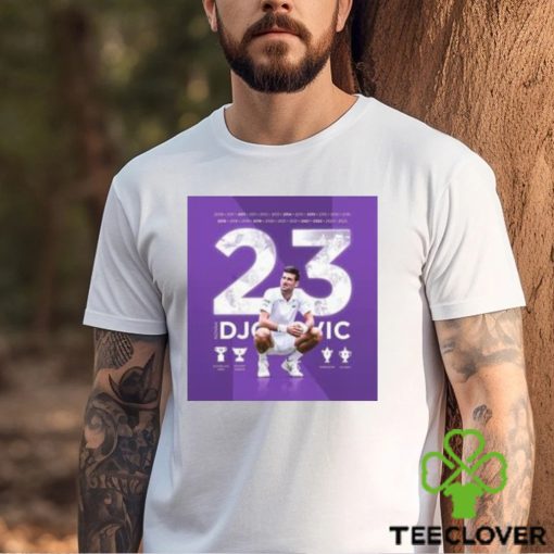 Novak Djokovic 23 Grand Slam Titles Tennis Sports Fan T Shirt