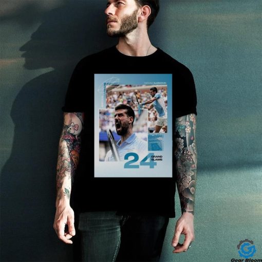 Novak Djokovic 24 Grand Slams Men’s Singles Titles Champions US Open Tennis 2023 Shirt