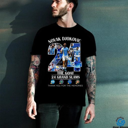 Novak Djokovic 24 Grand Slams The Goat US Open 2023 Champion Memories Shirt