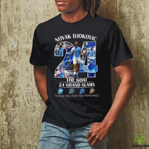 Novak Djokovic 24 Grand Slams The Goat US Open 2023 Champion Memories Shirt