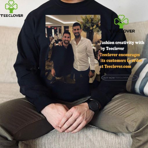 Novak Djokovic And Lionel Messi Goat Photo 2024 shirt