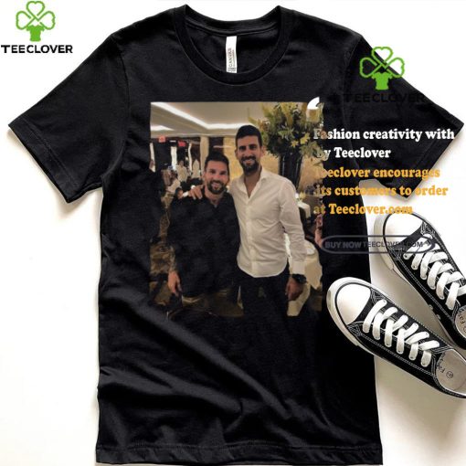 Novak Djokovic And Lionel Messi Goat Photo 2024 shirt