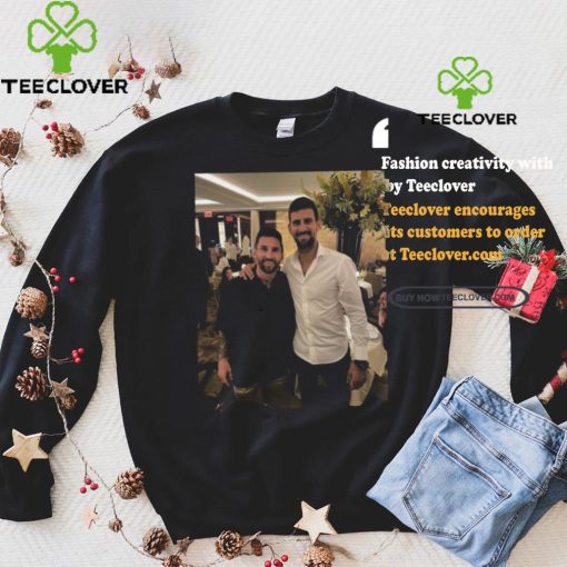Novak Djokovic And Lionel Messi Goat Photo 2024 shirt