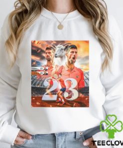 Novak Djokovic Goat 23 Grand Slam Titles Tennis Fan T Shirt