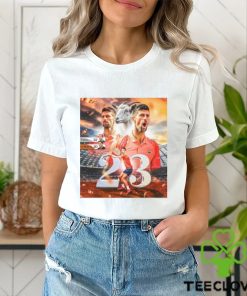 Novak Djokovic Goat 23 Grand Slam Titles Tennis Fan T Shirt