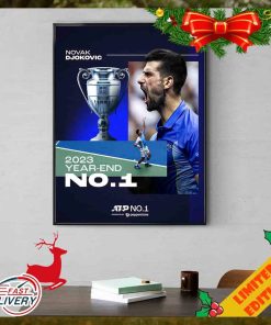 Novak Djokovic Is Your ATP 2023 Year End No 1 Presented By Pepperstone FX ATP Rankings Poster Canvas