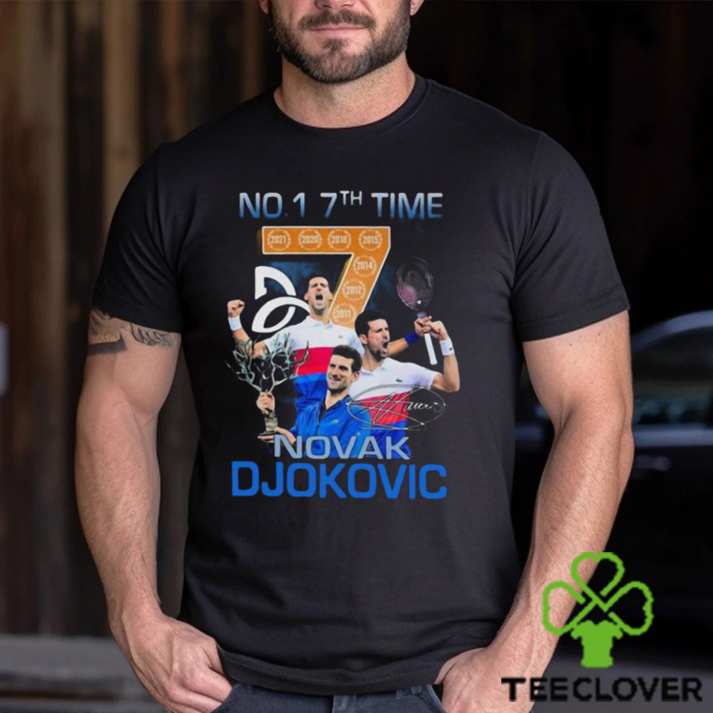 Novak Djokovic No1 7th Time Signature Shirt Novak Djokovic No1 7th Time Signature Shirt