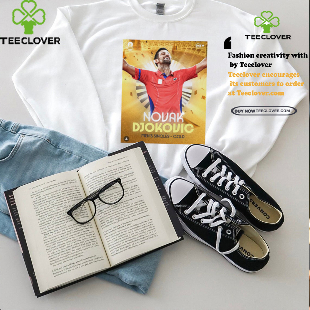 Novak Djokovic Paris Olympics 2024 men’s singles gold shirt Novak Djokovic Paris Olympics 2024 men’s singles gold shirt