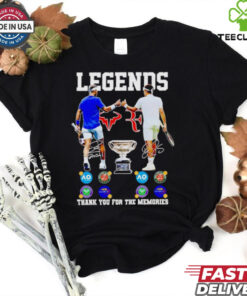 Novak Djokovic and Roger Federer legends thank you for the memories signatures hoodie, sweater, longsleeve, shirt v-neck, t-shirt