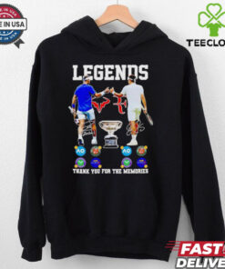 Novak Djokovic and Roger Federer legends thank you for the memories signatures hoodie, sweater, longsleeve, shirt v-neck, t-shirt