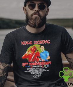 Novak Djokovic signature 23rd Anniversary 2000 – 2023 t shirt