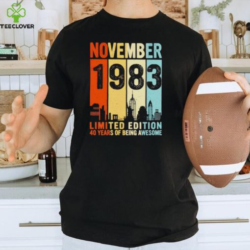 November 1983 limited edition 40 years of being awesome vintage hoodie, sweater, longsleeve, shirt v-neck, t-shirt