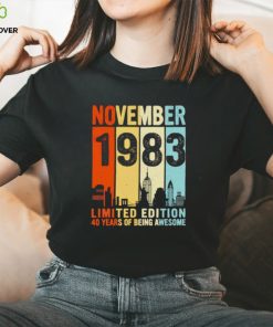 November 1983 limited edition 40 years of being awesome vintage hoodie, sweater, longsleeve, shirt v-neck, t-shirt