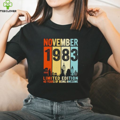 November 1983 limited edition 40 years of being awesome vintage hoodie, sweater, longsleeve, shirt v-neck, t-shirt