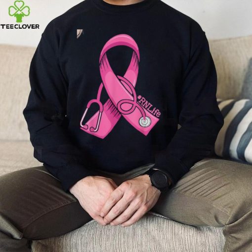 Nurse Breast Cancer Awareness Pink Ribbon T Shirt