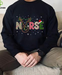 Nurse Christmas Reindeer Health Worker Christmas Pattern Shirt