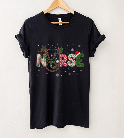 Nurse Christmas Reindeer Health Worker Christmas Pattern Shirt