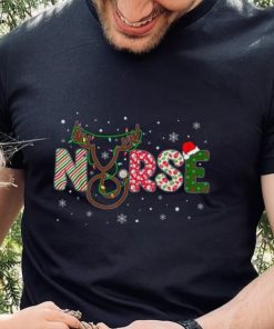 Nurse Christmas Reindeer Health Worker Christmas Pattern Shirt