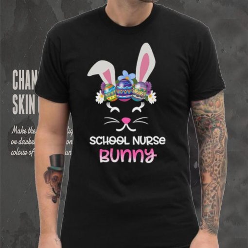 Nurse Easter Day Heartbeat Stethoscope Shape Bunny Ears T Shirt
