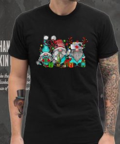 Nurse Gnome Merry Christmas Xmas Nurse Stethoscope Shirt