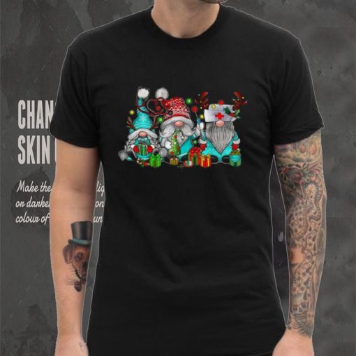 Nurse Gnome Merry Christmas Xmas Nurse Stethoscope Shirt