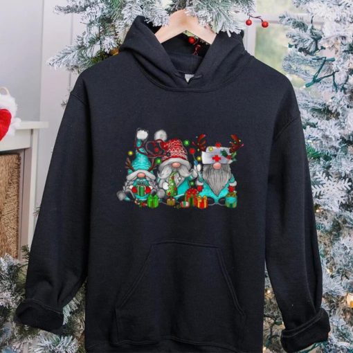 Nurse Gnome Merry Christmas Xmas Nurse Stethoscope Shirt