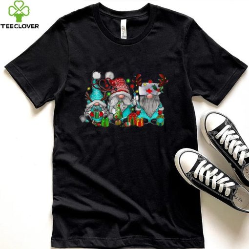Nurse Gnome Merry Christmas Xmas Nurse Stethoscope Shirt